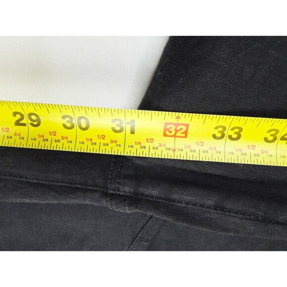 Frame Size 32X31 Womens Le Pixie High Flare Black Denim 5 Pocket Jeans - Picture 11 of 13